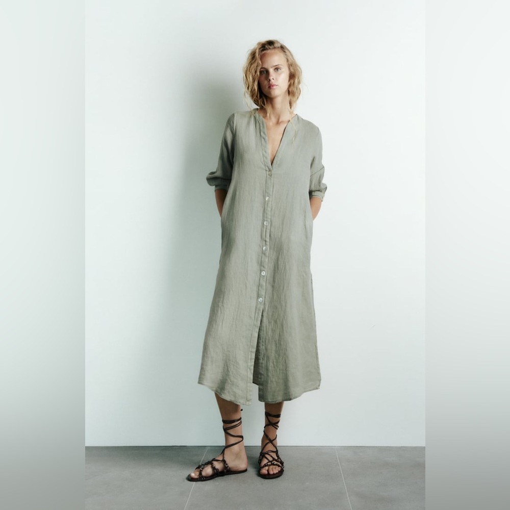 Zara Linen Tunic Dress SZ. S